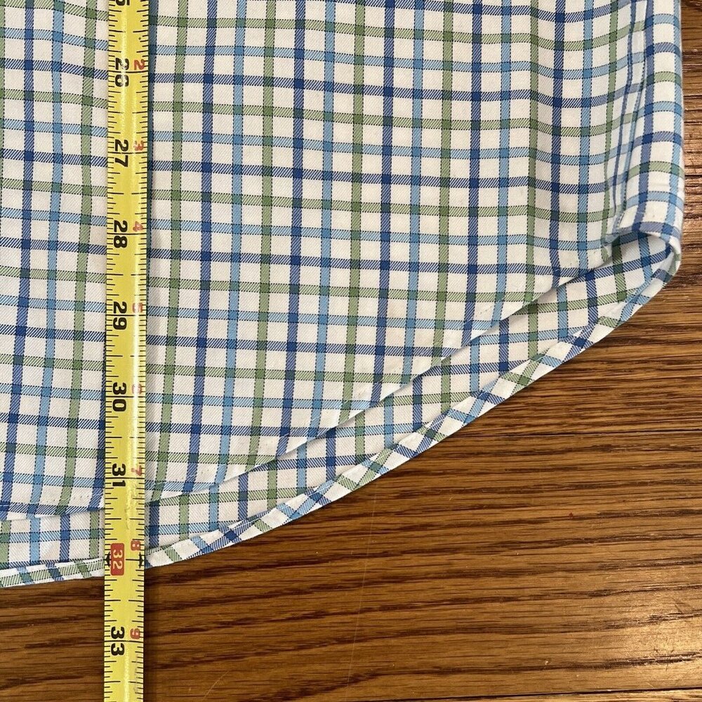 Peter Millar Mens Button Down Shirt Multicolor Plaid Long Sleeve Pocket Cotton L - Picture 8 of 16